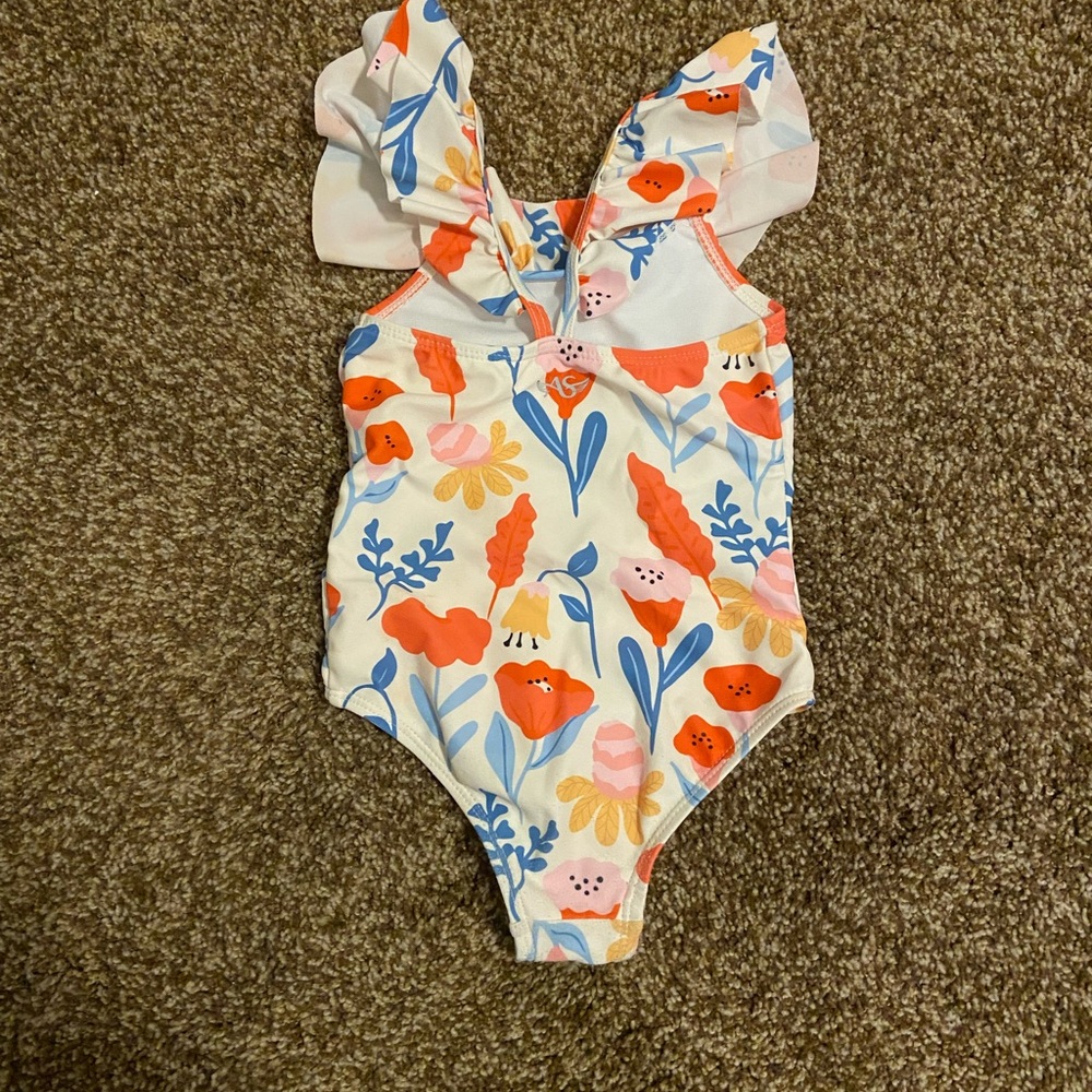 Floral Ruffle Swimsuit - Picture 2 of 4